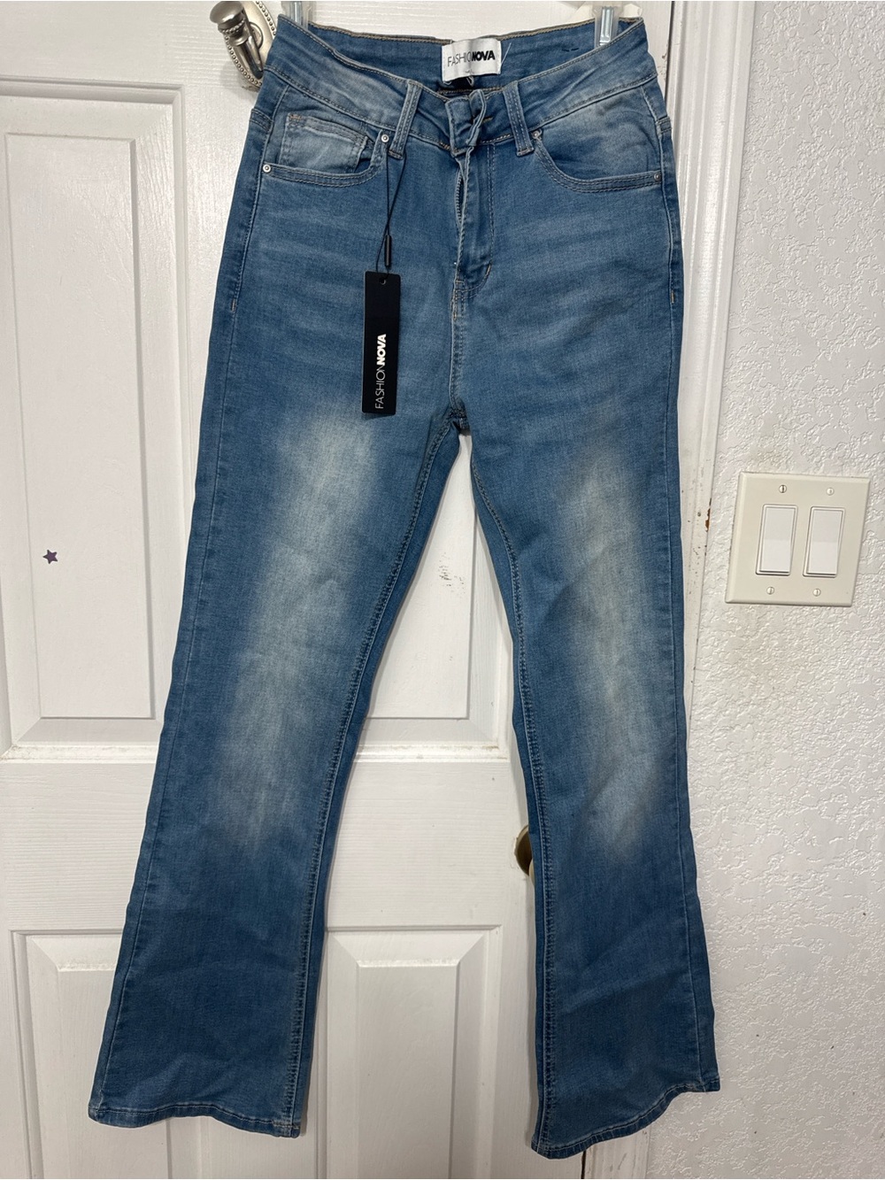 Fashion Nova Medium Blue Flare Jeans